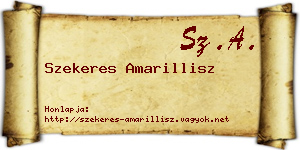 Szekeres Amarillisz névjegykártya