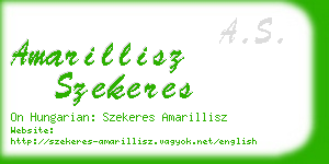 amarillisz szekeres business card